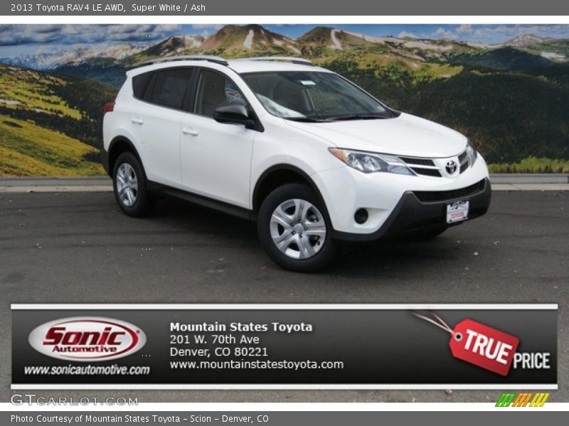 Super White / Ash 2013 Toyota RAV4 LE AWD