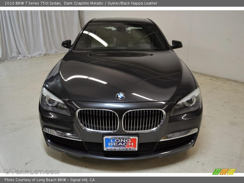 Dark Graphite Metallic / Oyster/Black Nappa Leather 2010 BMW 7 Series 750i Sedan