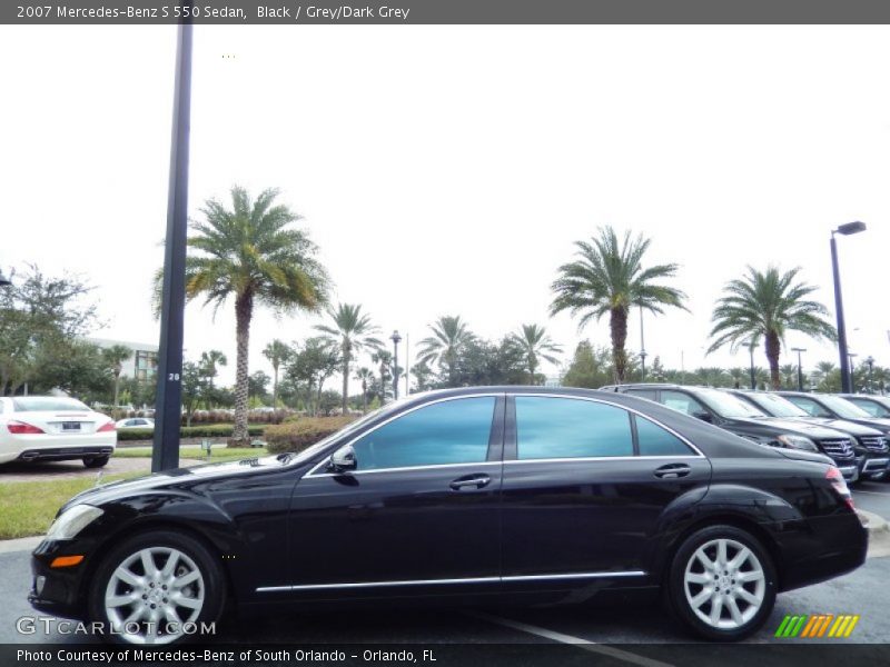 Black / Grey/Dark Grey 2007 Mercedes-Benz S 550 Sedan
