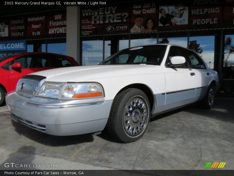 Vibrant White / Light Flint 2003 Mercury Grand Marquis GS