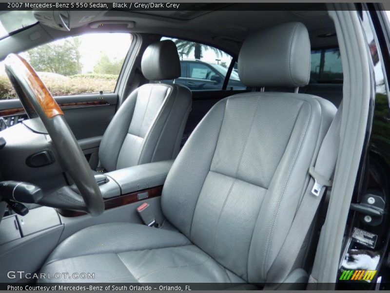 Black / Grey/Dark Grey 2007 Mercedes-Benz S 550 Sedan