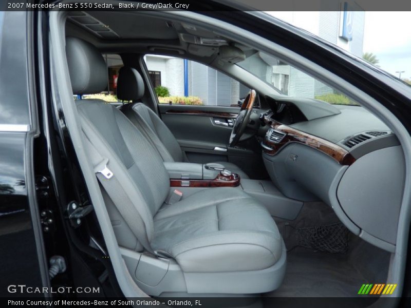 Black / Grey/Dark Grey 2007 Mercedes-Benz S 550 Sedan
