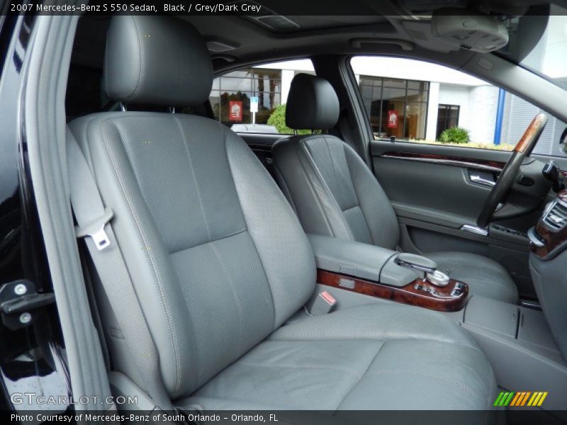 Black / Grey/Dark Grey 2007 Mercedes-Benz S 550 Sedan