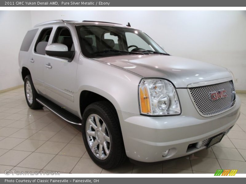 Pure Silver Metallic / Ebony 2011 GMC Yukon Denali AWD