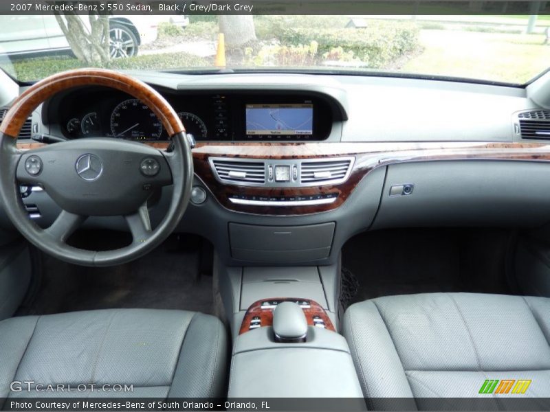 Black / Grey/Dark Grey 2007 Mercedes-Benz S 550 Sedan