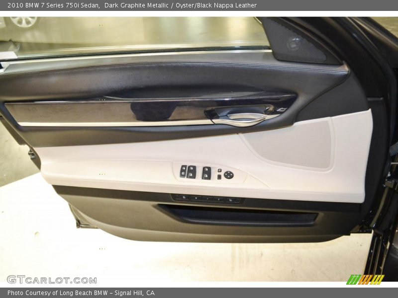 Dark Graphite Metallic / Oyster/Black Nappa Leather 2010 BMW 7 Series 750i Sedan