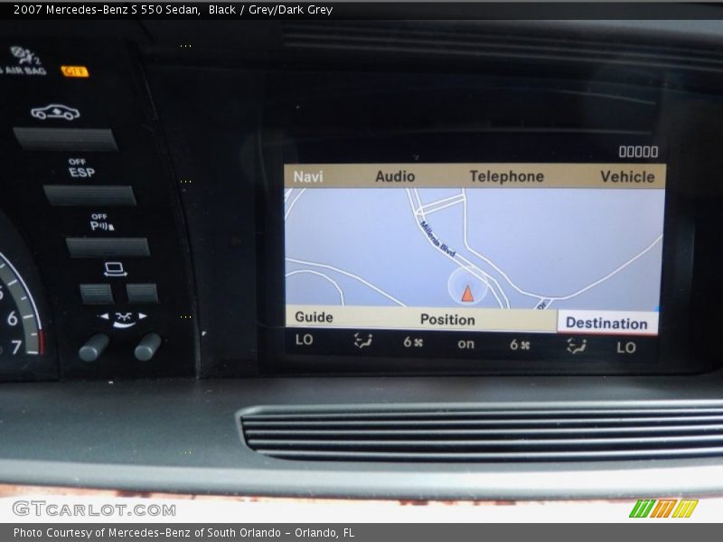 Black / Grey/Dark Grey 2007 Mercedes-Benz S 550 Sedan