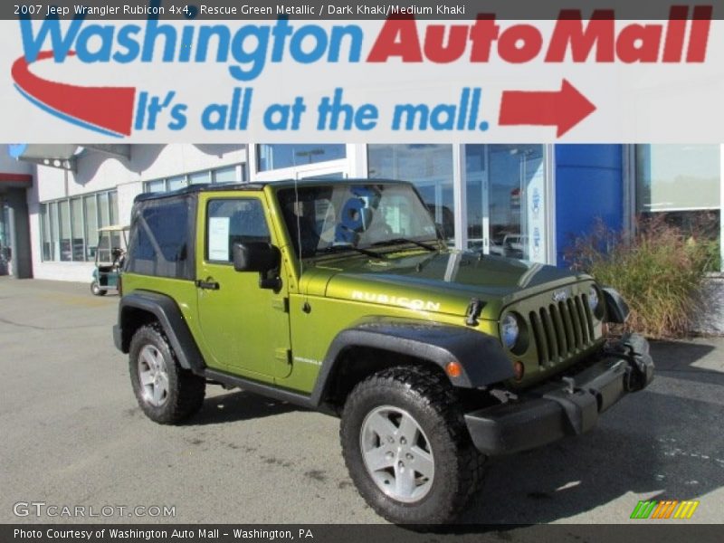 Rescue Green Metallic / Dark Khaki/Medium Khaki 2007 Jeep Wrangler Rubicon 4x4