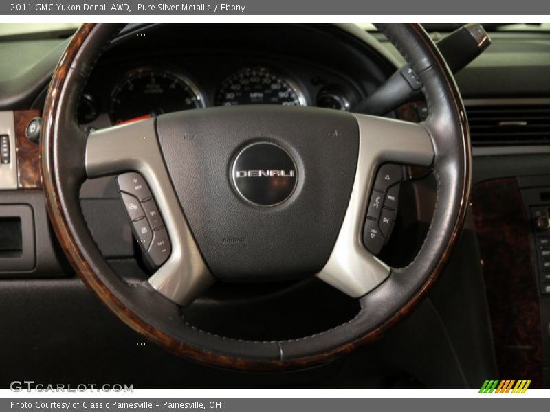 Pure Silver Metallic / Ebony 2011 GMC Yukon Denali AWD