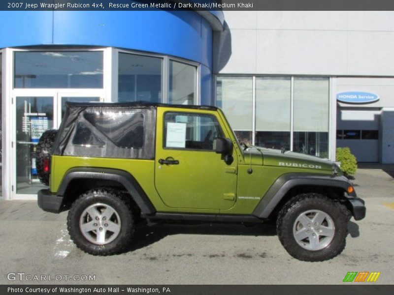 Rescue Green Metallic / Dark Khaki/Medium Khaki 2007 Jeep Wrangler Rubicon 4x4