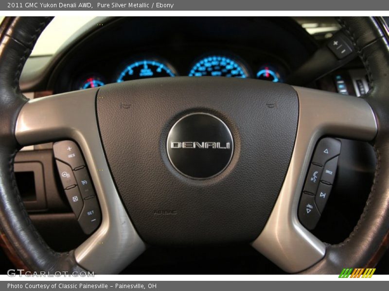 Pure Silver Metallic / Ebony 2011 GMC Yukon Denali AWD