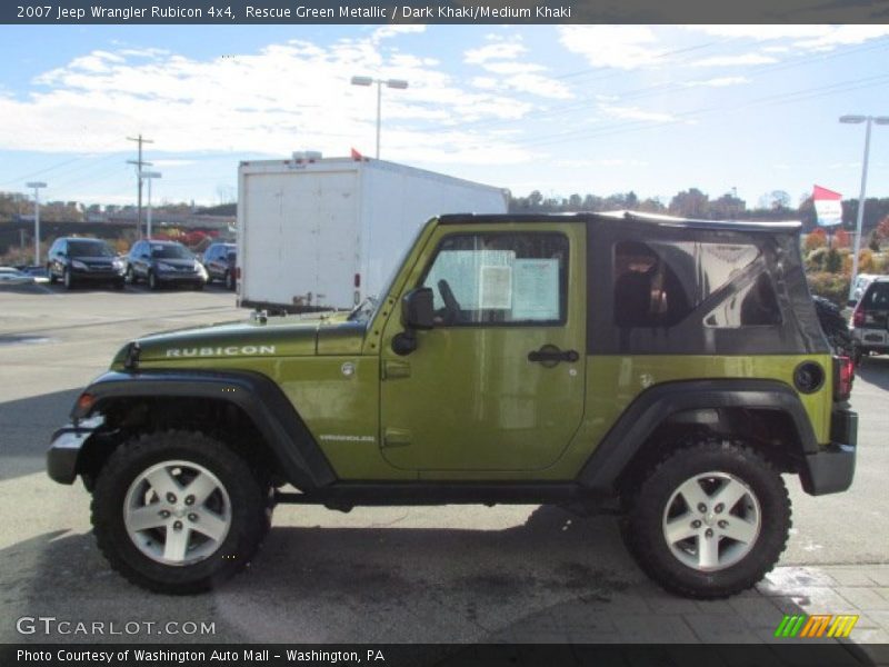 Rescue Green Metallic / Dark Khaki/Medium Khaki 2007 Jeep Wrangler Rubicon 4x4