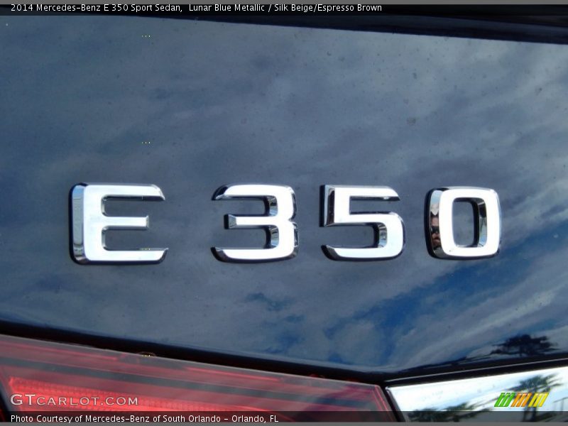 Lunar Blue Metallic / Silk Beige/Espresso Brown 2014 Mercedes-Benz E 350 Sport Sedan