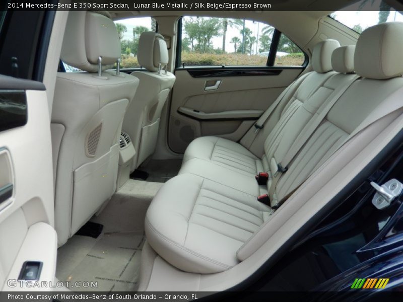 Lunar Blue Metallic / Silk Beige/Espresso Brown 2014 Mercedes-Benz E 350 Sport Sedan