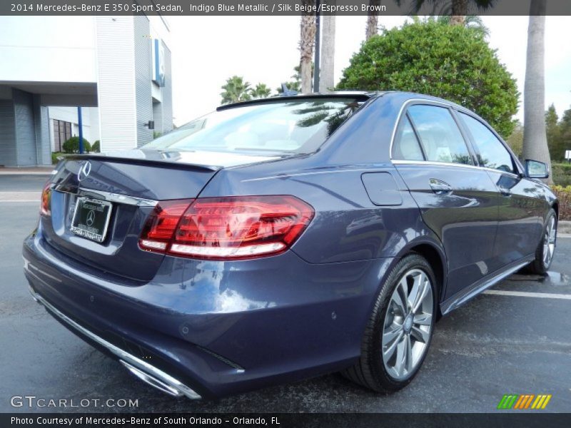 Indigo Blue Metallic / Silk Beige/Espresso Brown 2014 Mercedes-Benz E 350 Sport Sedan