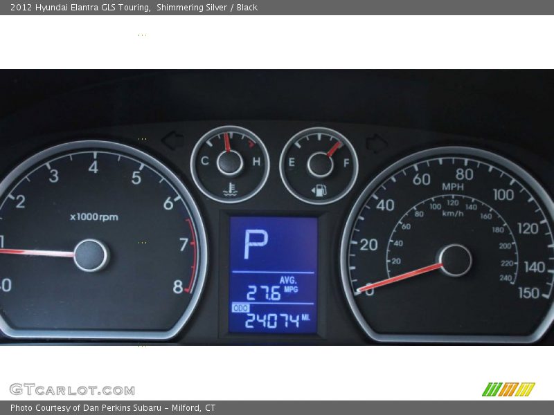 Shimmering Silver / Black 2012 Hyundai Elantra GLS Touring