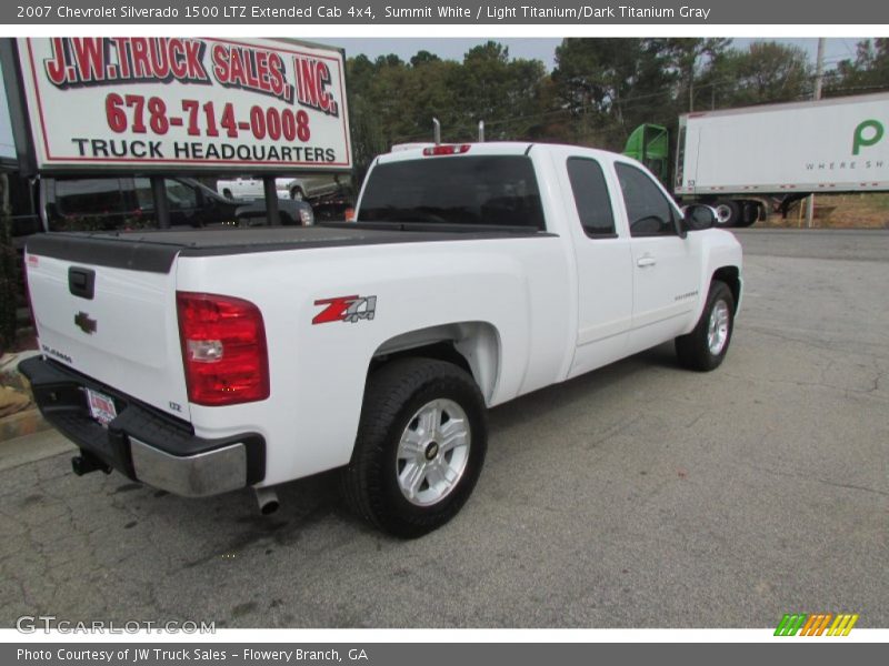 Summit White / Light Titanium/Dark Titanium Gray 2007 Chevrolet Silverado 1500 LTZ Extended Cab 4x4
