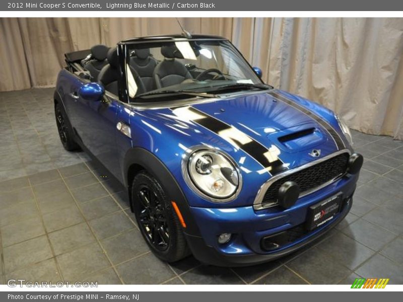 Lightning Blue Metallic / Carbon Black 2012 Mini Cooper S Convertible