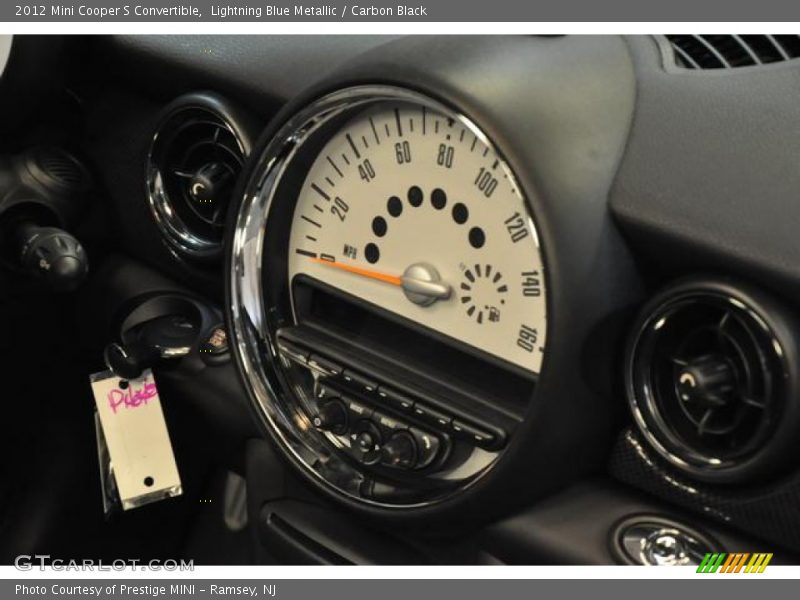 Lightning Blue Metallic / Carbon Black 2012 Mini Cooper S Convertible