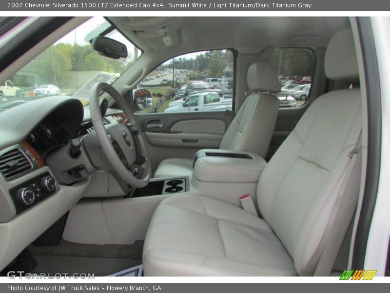Summit White / Light Titanium/Dark Titanium Gray 2007 Chevrolet Silverado 1500 LTZ Extended Cab 4x4