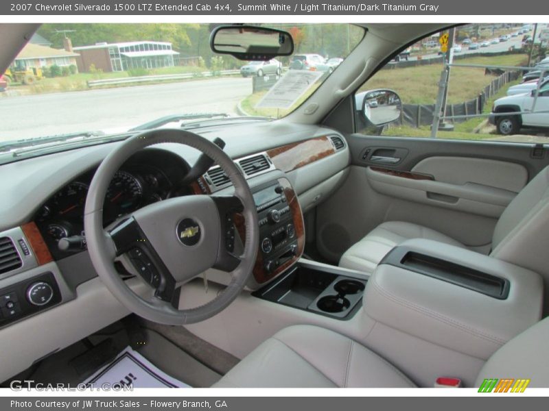 Summit White / Light Titanium/Dark Titanium Gray 2007 Chevrolet Silverado 1500 LTZ Extended Cab 4x4
