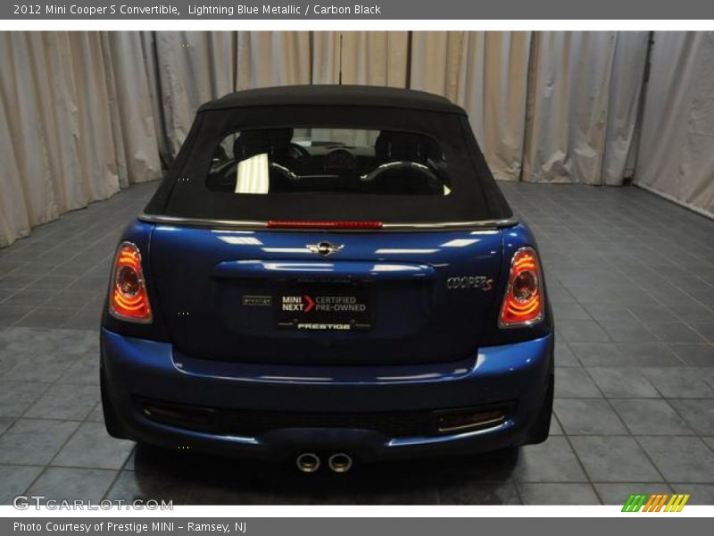 Lightning Blue Metallic / Carbon Black 2012 Mini Cooper S Convertible