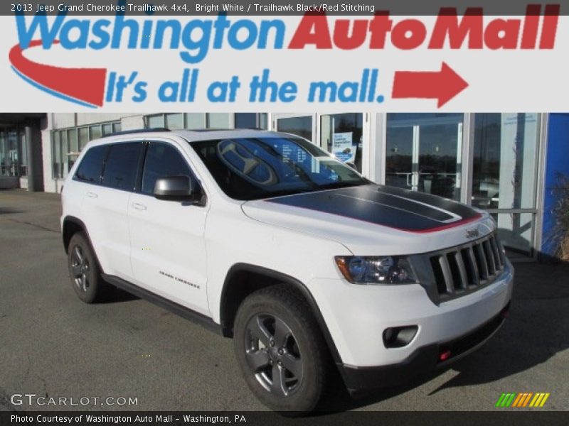 Bright White / Trailhawk Black/Red Stitching 2013 Jeep Grand Cherokee Trailhawk 4x4
