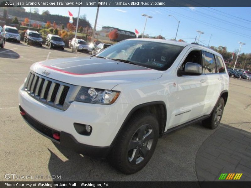 Bright White / Trailhawk Black/Red Stitching 2013 Jeep Grand Cherokee Trailhawk 4x4