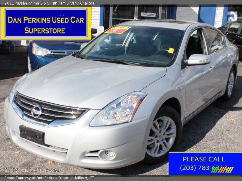 Brilliant Silver / Charcoal 2011 Nissan Altima 2.5 S