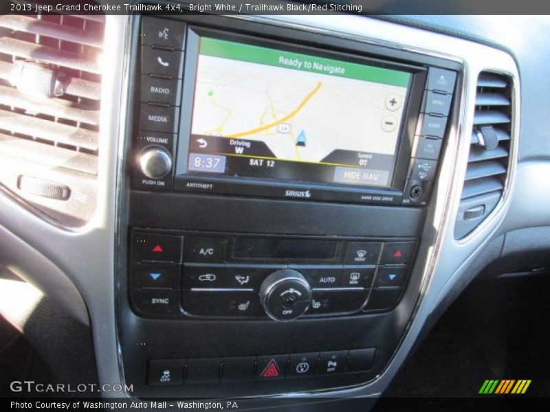 Bright White / Trailhawk Black/Red Stitching 2013 Jeep Grand Cherokee Trailhawk 4x4