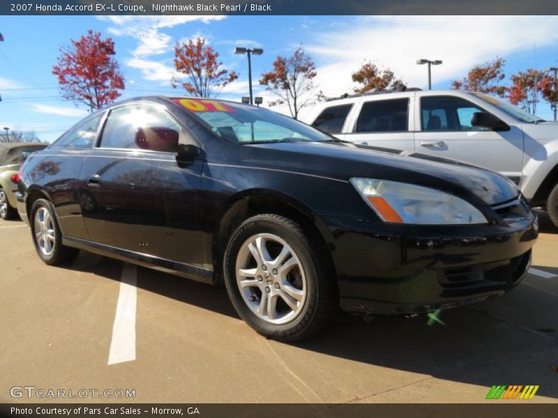 Nighthawk Black Pearl / Black 2007 Honda Accord EX-L Coupe
