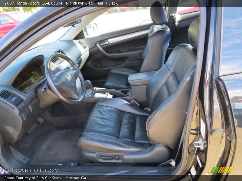 Nighthawk Black Pearl / Black 2007 Honda Accord EX-L Coupe