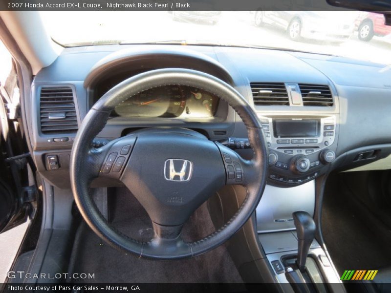 Nighthawk Black Pearl / Black 2007 Honda Accord EX-L Coupe