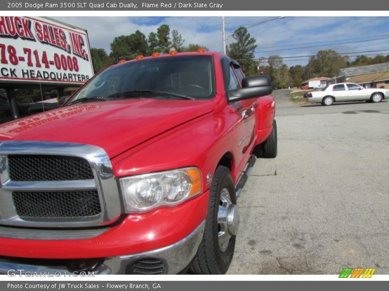 Flame Red / Dark Slate Gray 2005 Dodge Ram 3500 SLT Quad Cab Dually