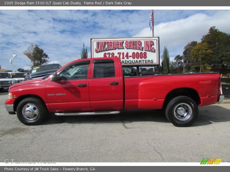 Flame Red / Dark Slate Gray 2005 Dodge Ram 3500 SLT Quad Cab Dually