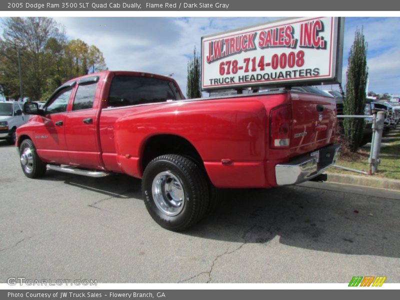 Flame Red / Dark Slate Gray 2005 Dodge Ram 3500 SLT Quad Cab Dually