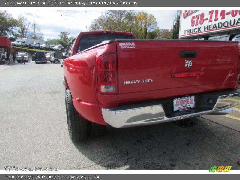 Flame Red / Dark Slate Gray 2005 Dodge Ram 3500 SLT Quad Cab Dually