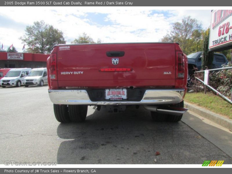 Flame Red / Dark Slate Gray 2005 Dodge Ram 3500 SLT Quad Cab Dually