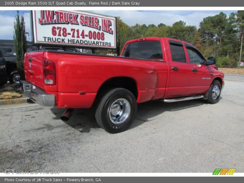 Flame Red / Dark Slate Gray 2005 Dodge Ram 3500 SLT Quad Cab Dually