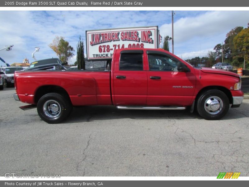 Flame Red / Dark Slate Gray 2005 Dodge Ram 3500 SLT Quad Cab Dually