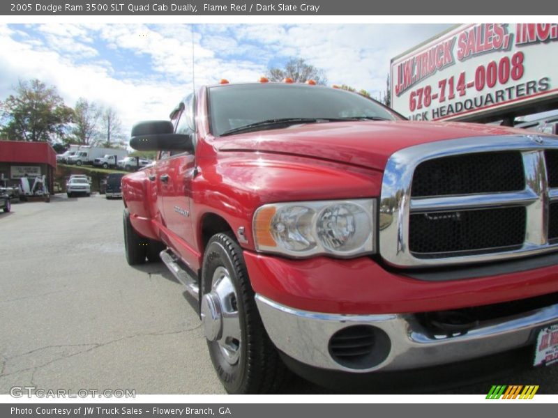 Flame Red / Dark Slate Gray 2005 Dodge Ram 3500 SLT Quad Cab Dually