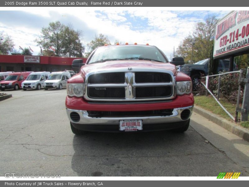 Flame Red / Dark Slate Gray 2005 Dodge Ram 3500 SLT Quad Cab Dually
