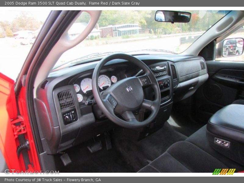 Flame Red / Dark Slate Gray 2005 Dodge Ram 3500 SLT Quad Cab Dually