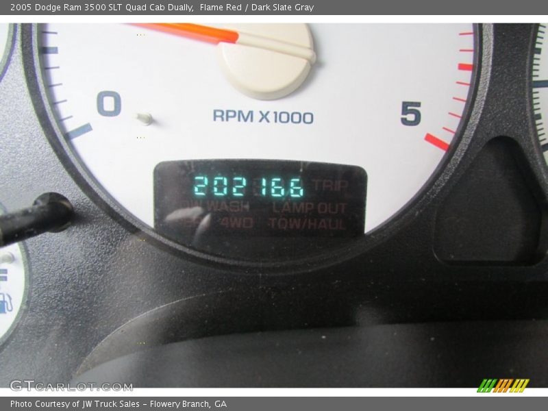 Flame Red / Dark Slate Gray 2005 Dodge Ram 3500 SLT Quad Cab Dually