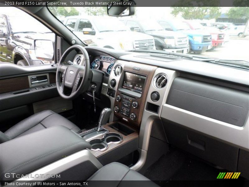 Tuxedo Black Metallic / Steel Gray 2013 Ford F150 Lariat SuperCrew