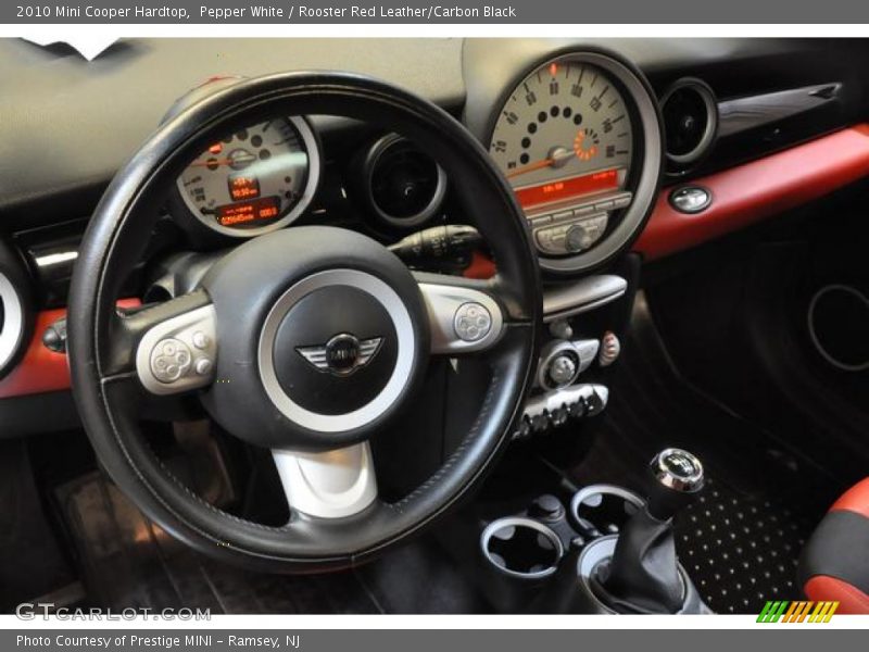 Pepper White / Rooster Red Leather/Carbon Black 2010 Mini Cooper Hardtop
