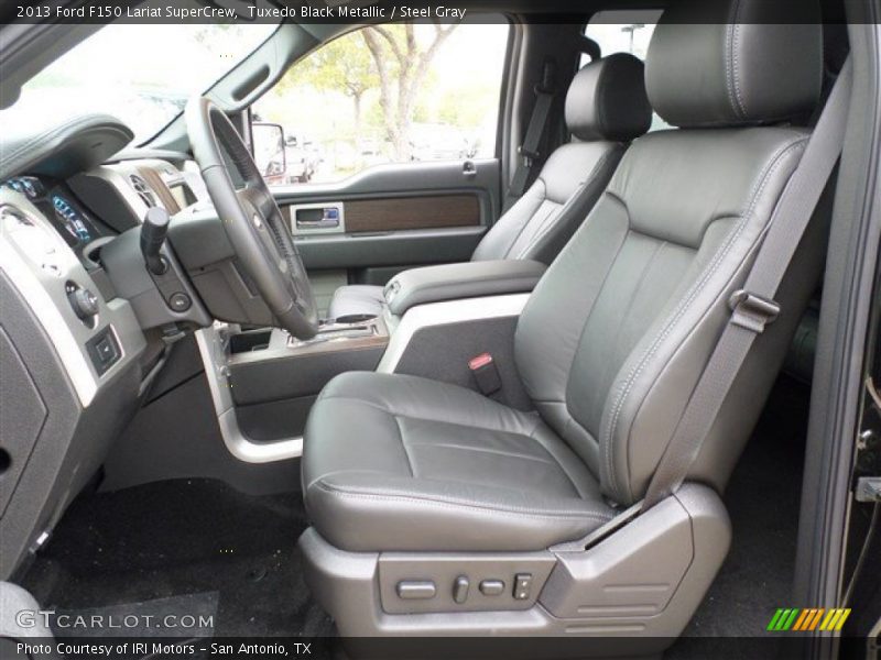 Tuxedo Black Metallic / Steel Gray 2013 Ford F150 Lariat SuperCrew