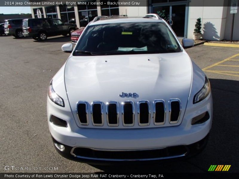 Bright White / Iceland - Black/Iceland Gray 2014 Jeep Cherokee Limited 4x4