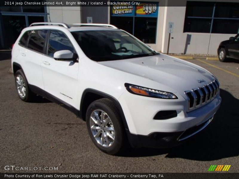 Bright White / Iceland - Black/Iceland Gray 2014 Jeep Cherokee Limited 4x4