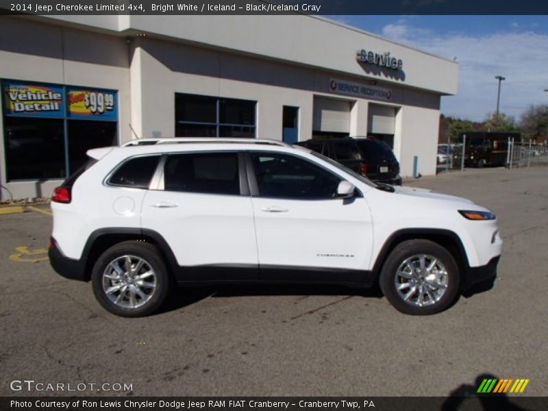 Bright White / Iceland - Black/Iceland Gray 2014 Jeep Cherokee Limited 4x4